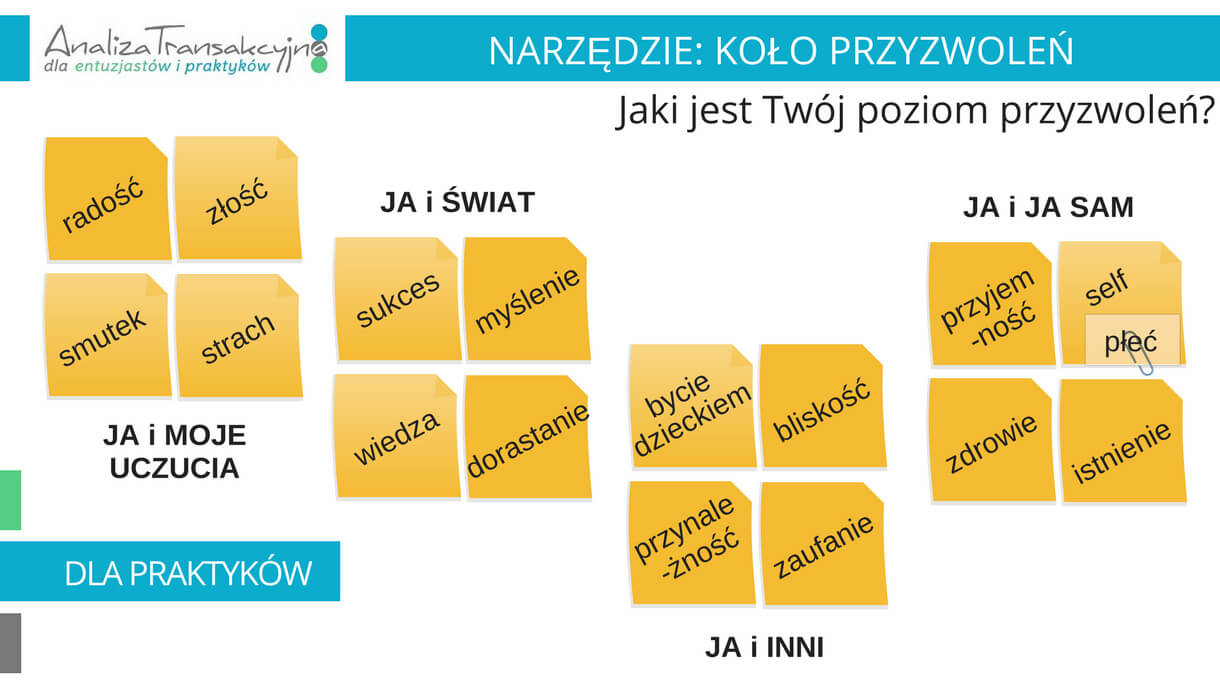 Analiza Transakcyjna, narzędzie: koło przyzwoleń, analiza zakazów i przyzwoleń
